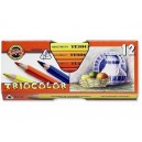 Pastelky trojhrann&eacute; siln&eacute; 12 ks