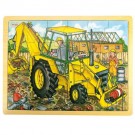 Dřevěné puzzle Bagr 24 dílků