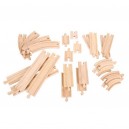Dřevěn&eacute; koleje vl&aacute;čkodr&aacute;hy - Set 24 d&iacute;lů