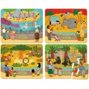 Vilac Dřevěn&eacute; puzzle Zoo