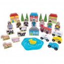 Bigjigs Rail Velk&aacute; sada př&iacute;slu&scaron;enstv&iacute; dřevěn&eacute; vl&aacute;čkodr&aacute;hy