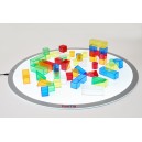 50 transparentn&iacute;ch geometrick&yacute;ch tvarů na světeln&yacute; panel