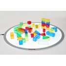 50 transparentních geometrických tvarů na světelný panel