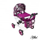 Kočárek Lili K19 - fialový s kytičkami