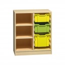 Skř&iacute;ňka na plastov&eacute; boxy s policemi - 71x76 cm (02S793)