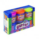 Temperov&eacute; barvy Glittrov&eacute; 6 x 55ml + &scaron;tětec