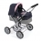 Kočárek Smarty modro-šedorůžový