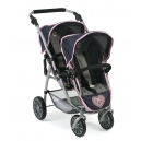 Koč&aacute;rek Tandem Buggy Vario - modro &scaron;edorůžov&yacute;