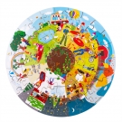 Kulaté podlahové puzzle Čtyří roční období 50 dílků