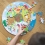 Kulaté podlahové puzzle Čtyří roční období 50 dílků