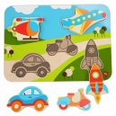 Dopravn&iacute; prostředky - dřevěn&eacute; vkl&aacute;dac&iacute; puzzle 6 d&iacute;lů