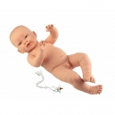 NEW BORN CHLAPEČEK - realistick&aacute; panenka miminko b&iacute;l&eacute; rasy s celovinylov&yacute;m tělem - 45 cm
