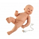 NEW BORN HOLČIČKA - realistick&aacute; panenka miminko b&iacute;l&eacute; rasy s celovinylov&yacute;m tělem - 45 cm