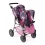 Kočárek Tandem - Buggy TWINNY modro růžový s jednorožci