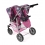 Kočárek Tandem - Buggy TWINNY modro růžový s jednorožci