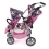 Kočárek Tandem Buggy Vario - modro růžový s jednorožci
