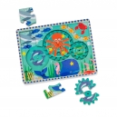 DŘEVĚN&Eacute; PUZZLE S OZUBEN&Yacute;MI KOLEČKY OCE&Aacute;N