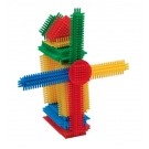 Kostky ježci stavebnice 110ks plast v plastovém dóze 15x26cm