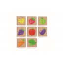 Dřevěn&eacute; magnetick&eacute; puzzle ovoce zelenina