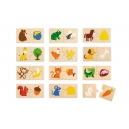 Dřevěn&eacute; puzzle krmen&iacute; zv&iacute;řat