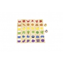 Dřevěn&eacute; puzzle barvy
