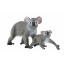Koala medv&iacute;dkovit&yacute; 2ks samice s ml&aacute;dětem 6cm 4cm