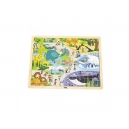 Dřevěn&eacute; puzzle 48 d&iacute;lků - Zoo