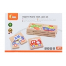  Dřevěn&eacute; magnetick&eacute; puzzle - dopravn&iacute; prostředky