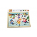 Dřevěn&eacute; puzzle 24 d&iacute;lků - zima
