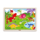  Dřevěn&eacute; puzzle 16 d&iacute;lků - dinosauři